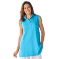 thumbnail image 1 of Woman Within Plus Size Sleeveless Polo Tunic, 1 of 5