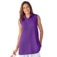 thumbnail image 1 of Woman Within Plus Size Sleeveless Polo Tunic, 1 of 5