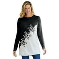 thumbnail image 1 of Woman Within Plus Size Holiday Snowflake Jacquard Sweater, 1 of 6