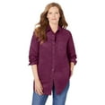 thumbnail image 1 of Woman Within Plus Size Soft Faux Suede Shirt, 1 of 6