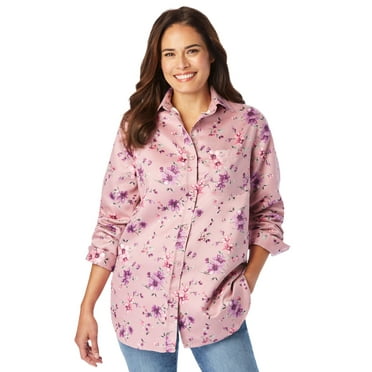 Woman Within Plus Size Soft Sueded Moleskin Shirt