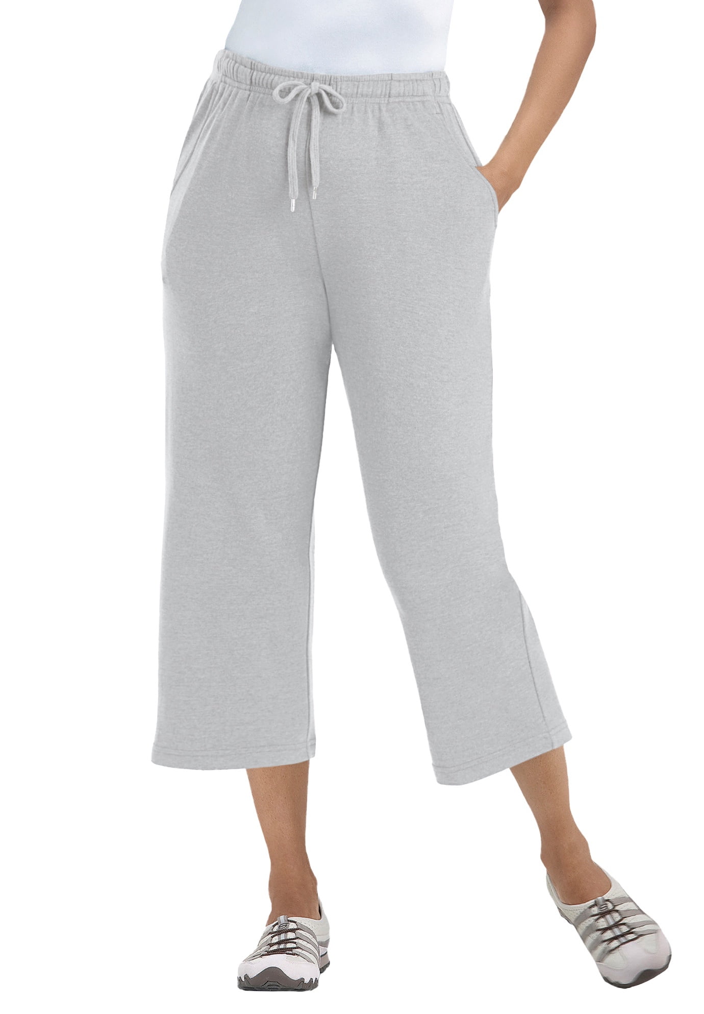 Woman Within Women's Plus Size Sport Knit Capri Pant Pant - Walmart.com