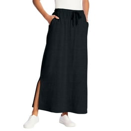 Black fashion maxi skirt walmart