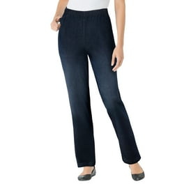 Woman Within Women s Plus Size Flex Fit Pull On Bootcut Denim Jean Walmart
