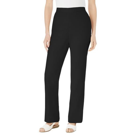 Woman Within Plus Size Straight Leg Linen Pant