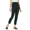 thumbnail image 1 of Woman Within Plus Size Straight-Leg Stretch Ponte-Knit Pull-On Pants, 1 of 5