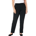 thumbnail image 1 of Woman Within Plus Size Straight-Leg Stretch Ponte-Knit Pull-On Pants, 1 of 3