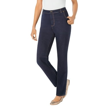 Woman Within Plus Size Straight-Leg Stretch Denim Jean
