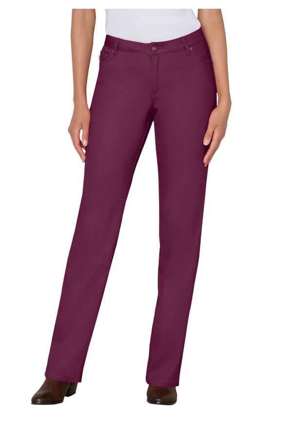 Plus Size Straight-Leg Stretch Denim Five-Pocket Jeans