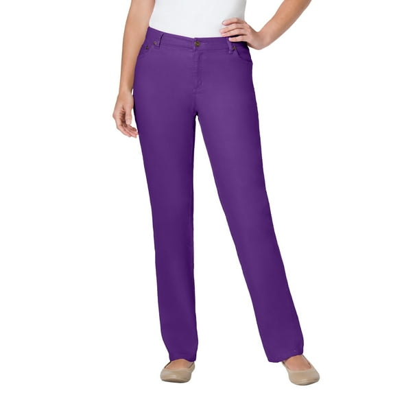 Woman Within Plus Size Straight-Leg Stretch Denim Jean