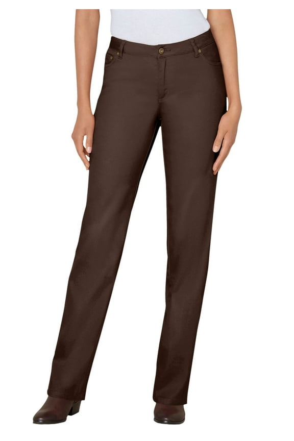 Plus Size Straight-Leg Stretch Denim Five-Pocket Jeans