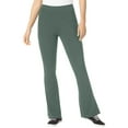 thumbnail image 1 of Woman Within Women's Plus Size Petite Stretch Cotton Bootcut Pant, 1 of 6