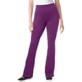 thumbnail image 1 of Woman Within Plus Size Petite Stretch-Cotton Knit Pull-On Bootcut Leggings, 1 of 6