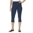 thumbnail image 1 of Woman Within Plus Size Petite Stretch-Cotton Knit Pull-On Capri Leggings, 1 of 5