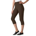 thumbnail image 1 of Woman Within Plus Size Stretch-Cotton Knit Pull-On Capri Leggings, 1 of 5