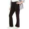 thumbnail image 1 of Woman Within Plus Size Petite Stretch-Cotton Knit Pull-On Bootcut Side-Stripe Leggings, 1 of 6