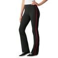 thumbnail image 1 of Woman Within Plus Size Stretch-Cotton Knit Pull-On Bootcut Side-Stripe Leggings, 1 of 6
