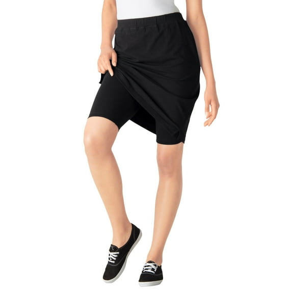 Woman Within Plus Size Stretch Cotton Skort