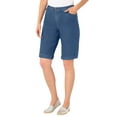 thumbnail image 1 of Woman Within Plus Size Stretch-Denim Five-Pocket Bermuda Jeans Shorts, 1 of 5