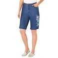 thumbnail image 1 of Woman Within Plus Size Stretch-Denim Five-Pocket Bermuda Jeans Shorts, 1 of 5
