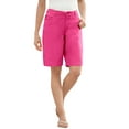 thumbnail image 1 of Woman Within Plus Size Stretch Denim Jean Bermuda Short, 1 of 5