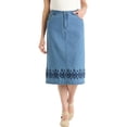 thumbnail image 1 of Woman Within Plus Size Stretch Denim Five-Pocket Jeans Skirt, 1 of 5