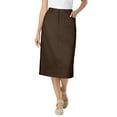 thumbnail image 1 of Woman Within Plus Size Stretch Denim Five-Pocket Jeans Skirt, 1 of 5