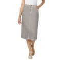thumbnail image 1 of Woman Within Plus Size Stretch Denim Five-Pocket Jeans Skirt, 1 of 5