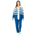 thumbnail image 1 of Woman Within Plus Size Striped Full Zip Jacket Set, 1 of 4
