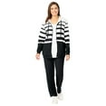 thumbnail image 1 of Woman Within Plus Size Striped Full Zip Jacket Set, 1 of 4