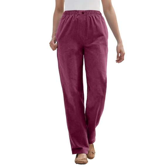 Woman Within Plus Size Tall 7-Day Corduroy Straight-Leg Pant
