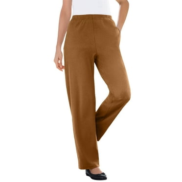 Woman Within Plus Size Tall 7-Day Knit Ribbed Straight Leg Pant