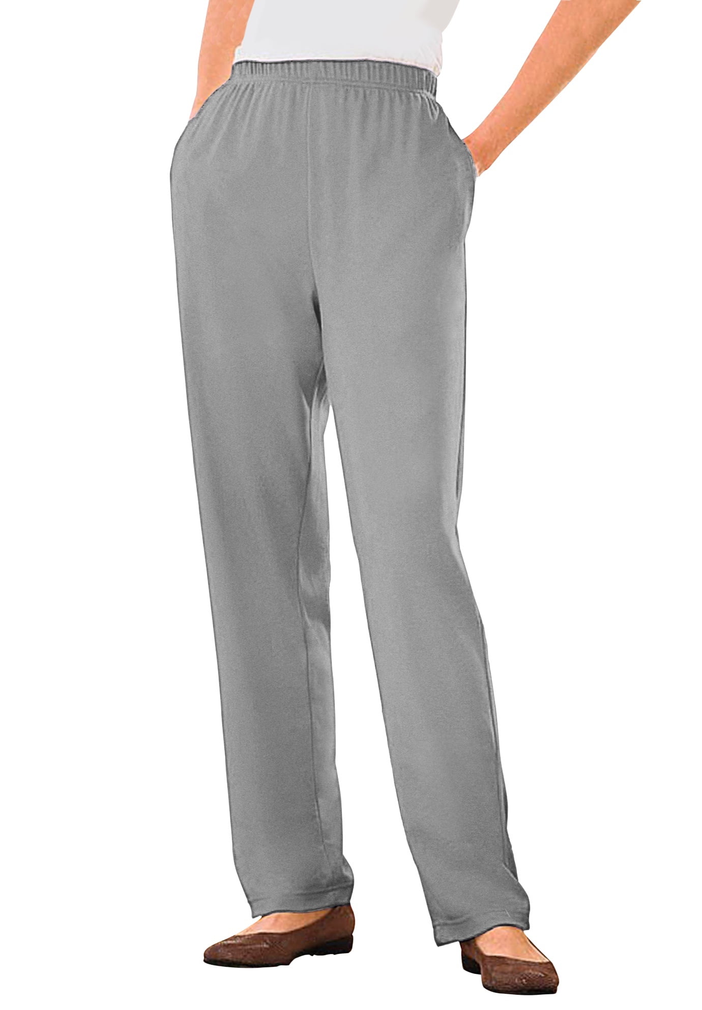 Flat Front Plus Size Pants in Womens Plus - Walmart.com