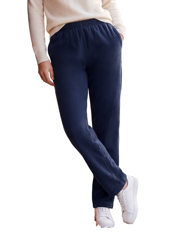 Plus Size 7-Day Straight-Leg Elastic-Waist Stretchy Knit Pant