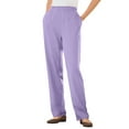 thumbnail image 1 of Woman Within Plus Size Petite 7-Day Knit Straight-Leg Pull-On Pants, 1 of 5