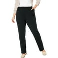 thumbnail image 1 of Woman Within Plus Size Tall 7-Day Knit Straight-Leg Pull-On Pants, 1 of 5