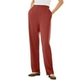 thumbnail image 1 of Woman Within Plus Size Tall 7-Day Knit Straight-Leg Pull-On Pants, 1 of 5