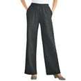 thumbnail image 1 of Woman Within Plus Size Tall 7-Day Knit Wide-Leg Pull-On Pants, 1 of 6