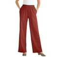 thumbnail image 1 of Woman Within Plus Size Petite 7-Day Wide-Leg Elastic-Waist Stretchy Knit Pant, 1 of 6