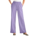 thumbnail image 1 of Woman Within Plus Size Tall 7-Day Knit Wide-Leg Pull-On Pants, 1 of 6