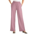 thumbnail image 1 of Woman Within Plus Size Tall 7-Day Knit Wide-Leg Pull-On Pants, 1 of 6