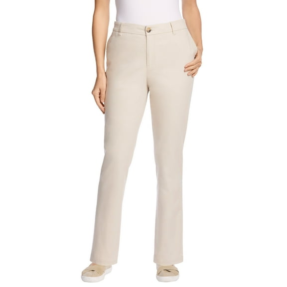 Woman Within Plus Size Adjustable Waist Straight-Leg Chino