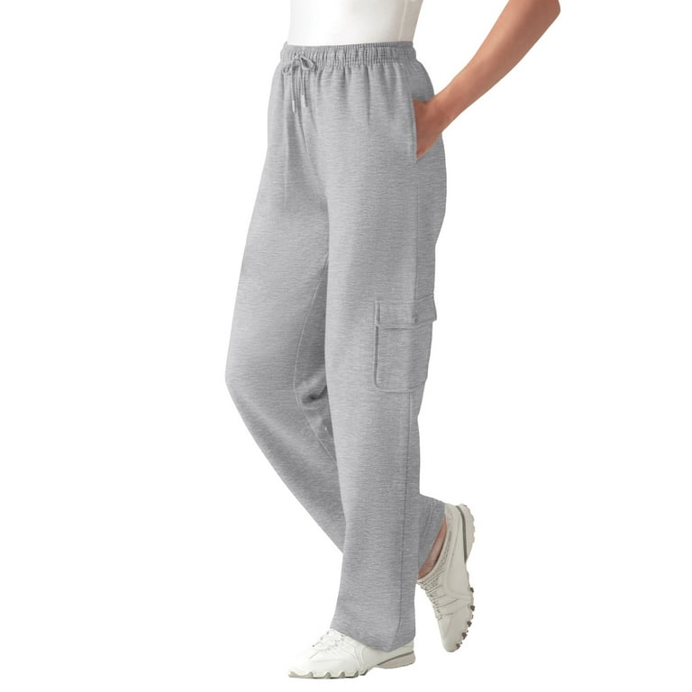 Woman Within Women s Plus Size Petite Better Fleece Cargo Sweatpant