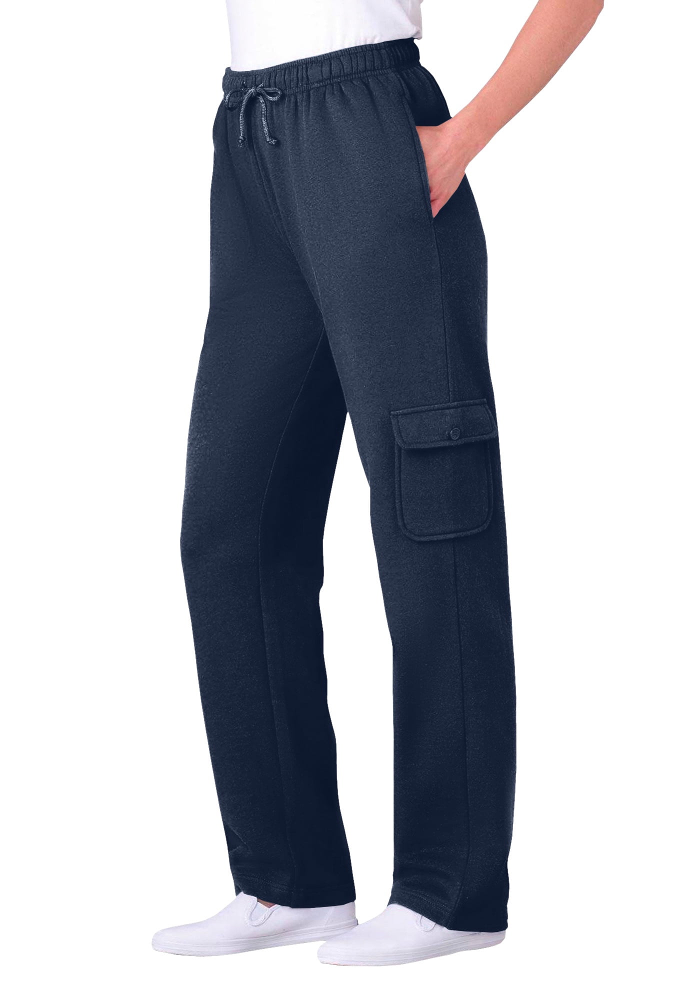 Woman Within Women s Plus Size Tall Better Fleece Cargo Sweatpant