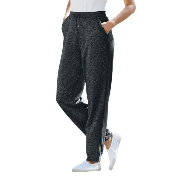 Woman Within Plus Size Better-Fleece Pull-On Jogger Sweatpants