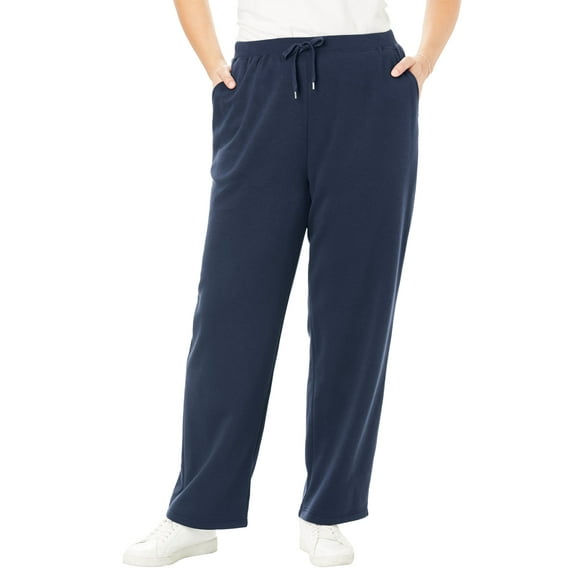 Woman Within Plus Size Tall Better-Fleece Pull-On Drawstring Sweatpants