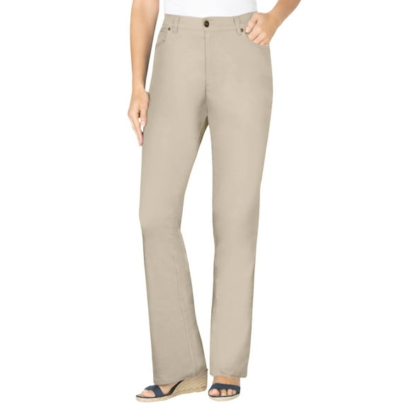 Woman Within Plus Size Tall Stretch Denim Five-Pocket Bootcut Jeans