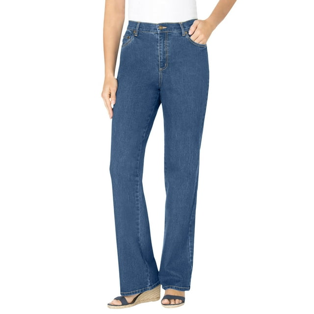 Woman Within Plus Size Tall Bootcut Stretch Denim Jean
