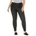 thumbnail image 1 of Woman Within Plus Size Tall Pull-On Elastic-Waist Stretch Fineline Denim Jeans, 1 of 6