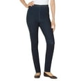 thumbnail image 1 of Woman Within Plus Size Tall Pull-On Elastic-Waist Stretch Fineline Denim Jeans, 1 of 6